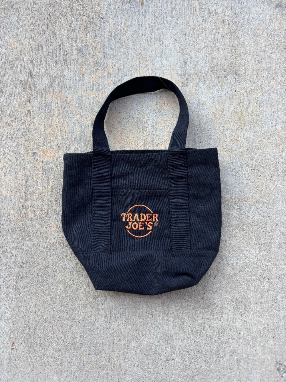 Black Trader Joes Halloween Mini Canvas Tote Bag